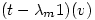 (t-\lambda _m 1)(v)